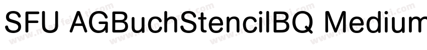 SFU AGBuchStencilBQ Medium字体转换
